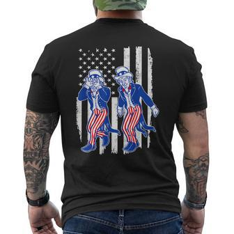 Kids Uncle Sam Griddy Dance 4Th Of July American Flag Mens Back Print T-shirt | Mazezy CA