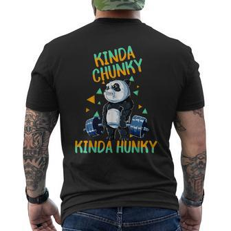 Kinda Chunky Kinda Hunky Weightlifting Bodybuilding Gym Men's T-shirt Back Print - Seseable