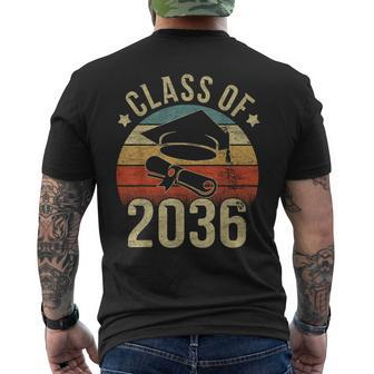 Kindergarten To Graduation Class Of 2036 Grow With Me Men's T-shirt Back Print - Seseable