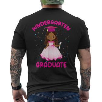 Kindergarten Gradute Black Girls Melanin African American Mens Back Print T-shirt - Thegiftio UK