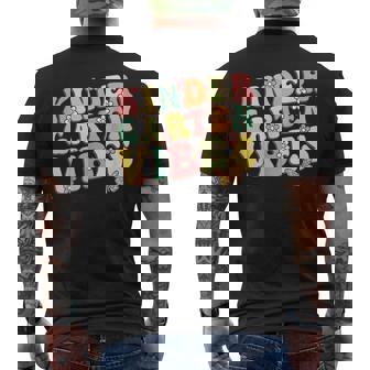 Kindergarten Vibes - Kinder Crew Retro First Day Of School Mens Back Print T-shirt | Mazezy