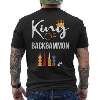 King Of Backgammon Board Game Backgammon Player Men's T-shirt Back Print | Mazezy DE