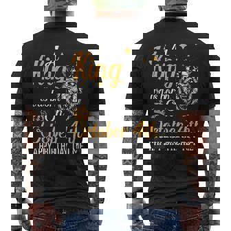 A King Was Born On October 4Th Happy Birthday To Me You Lion Men's T-shirt Back Print