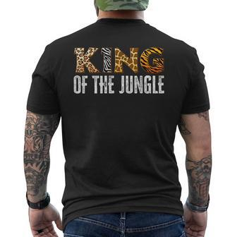 King Of The Jungle Zoo Safari Squad Family Birthday Party Men's T-shirt Back Print