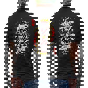 King Of Hearts Card Halloween Poker Costume Scary Gift Idea Mens Back Print T-shirt | Mazezy