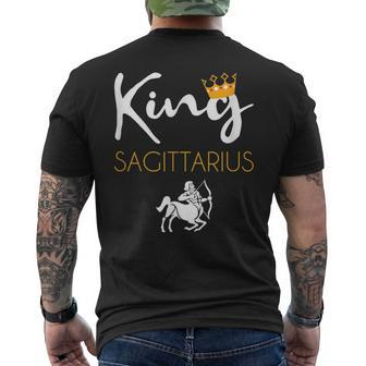 King Sagittarius Astrology Birthday Zodiac Signs Sagittarius Men's T-shirt Back Print | Mazezy UK