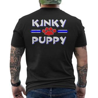 Kinky Gay Puppy Play | Human Pup Bdsm Fetish Mens Back Print T-shirt | Mazezy
