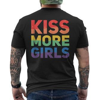 Kiss More Girls - Lesbian Lgbt Gay Homosexuality Mens Back Print T-shirt | Mazezy