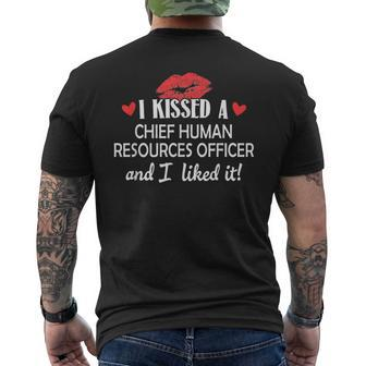 I Kissed A Chief Human Resources Officer Married Dat Men's T-shirt Back Print | Mazezy