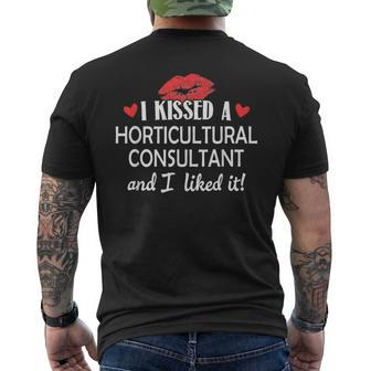 I Kissed A Horticultural Consultant Married Dating A Men's T-shirt Back Print | Mazezy