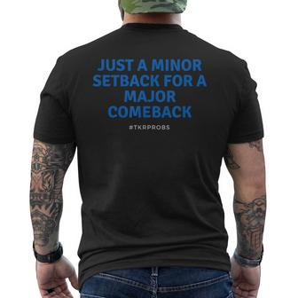 Knee Replacement - A Major Comeback Motivational Mens Back Print T-shirt | Mazezy