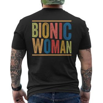 Knee Replacement Surgery Bionic Woman Gift Mens Back Print T-shirt - Monsterry DE