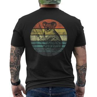 Koala Bear Gifts Retro Sunset Animal Lover Koala Silhouette Mens Back Print T-shirt | Mazezy