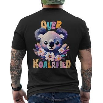 Over Koalafied Cute Colorful Koala Bear Men's T-shirt Back Print - Monsterry
