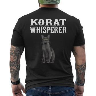 Korat Wisperer Cat Lover Men's T-shirt Back Print | Mazezy