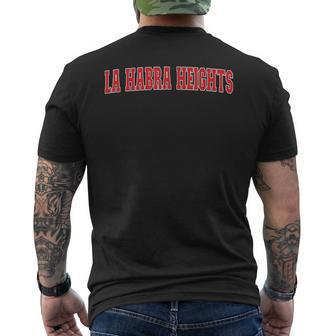 La Habra Heights California Souvenir Trip College Style Red Men's T-shirt Back Print | Mazezy