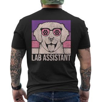 Lab Assistant Dog Lover Owner Pet Animal Labrador Retriever Mens Back Print T-shirt - Seseable