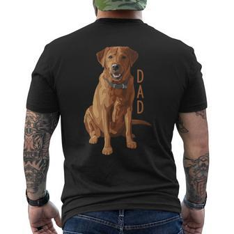 Lab Dad Fox Red Labrador Retriever Dog Lover Men's T-shirt Back Print | Mazezy