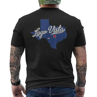 Lago Vista Texas Tx Map Men's T-shirt Back Print | Mazezy