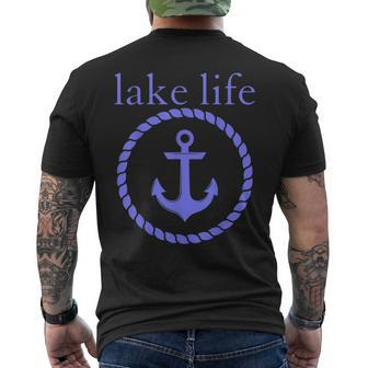 Lake Life Boat Anchor Cute Southern Camping Mermaid Attitude Mens Back Print T-shirt | Mazezy