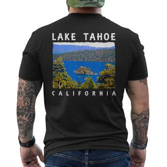 Lake Tahoe California Emerald Bay Men's T-shirt Back Print | Mazezy