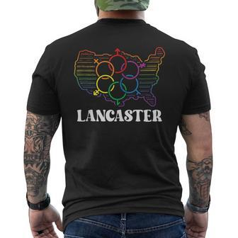 Lancaster Pride Month Pride Flag Lgbt Community Lgbtq Flag Mens Back Print T-shirt | Mazezy