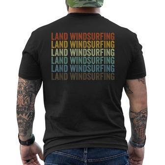Land Windsurfing Sports Retro Men's T-shirt Back Print | Mazezy