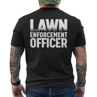 Landscaper Lawn Enforcement Officer Men's T-shirt Back Print | Mazezy