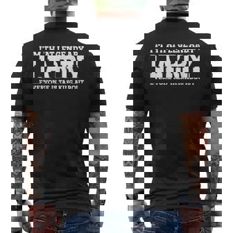 Larry Personal Name Larry Men's Back Print T-shirt | Mazezy