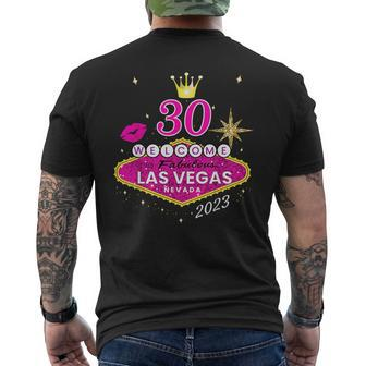 Las Vegas Girls Trip 2023 Vegas 30Th Birthday Squad Mens Back Print T-shirt | Mazezy