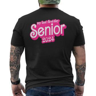 Last First Day Class Of 2024 Funny Seniors 2024 Mens Back Print T-shirt - Seseable