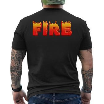 Last Minute Family Couples Halloween Fire And Ice Costumes Men's T-shirt Back Print - Monsterry