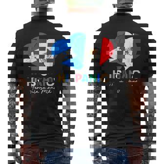 Latin Honduras Mexico Flag Heart Hispanic Heritage Month Men's T-shirt Back Print - Thegiftio