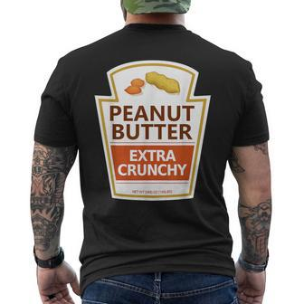 Lazy Costume Peanut Butter Extra Crunchy For Halloween Men's T-shirt Back Print - Monsterry UK