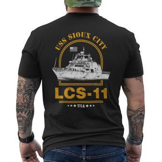 Lcs-11 Uss Sioux City Mens Back Print T-shirt - Monsterry UK