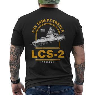 Lcs-2 Uss Independence Mens Back Print T-shirt - Monsterry