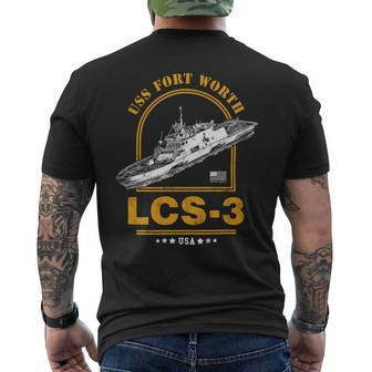 Lcs-3 Uss Fort Worth Mens Back Print T-shirt - Monsterry AU