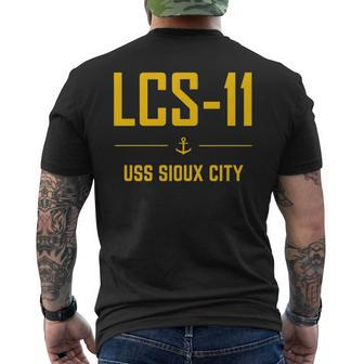 Lcs11 Uss Sioux City Mens Back Print T-shirt - Thegiftio UK