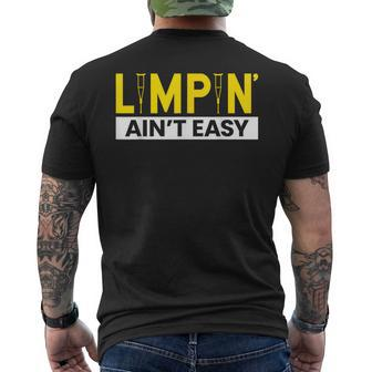 Leg Ampu Limpin' Ain't Easy Prosthetic Leg Amputation Men's T-shirt Back Print - Monsterry