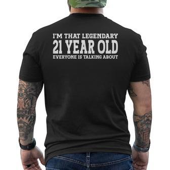 Legend Birthday 21 Year Old Funny 21St Birthday Mens Back Print T-shirt - Seseable