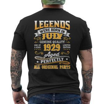 Legend Born July 1929 90Th Birthday 90 Year Old Gift 90Th Birthday Funny Gifts Mens Back Print T-shirt | Mazezy CA