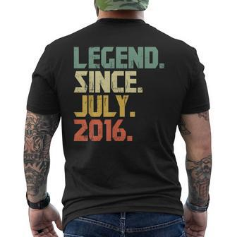 Legend Since July 2016 Gift Born In 2016 Gift Mens Back Print T-shirt | Mazezy