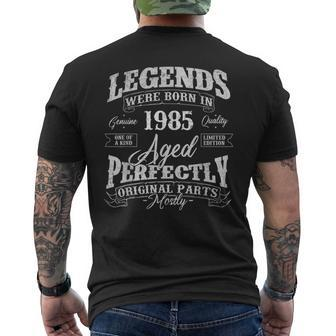Legends Were Born In 1985 Year Of Birth Birthday Men's Back Print T-shirt | Mazezy