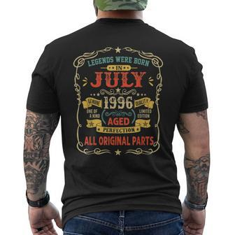 Legends Were Born In July 1996 26Th Birthday Gifts Mens Back Print T-shirt | Mazezy