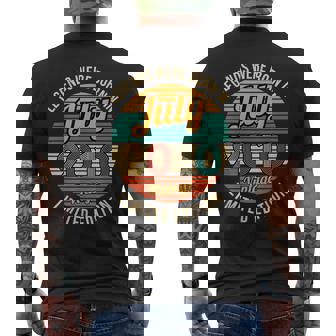 Legends Were Born In July 2010 12Th Birthday Mens Back Print T-shirt | Mazezy