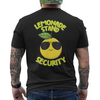 Lemonade Stand Security Cute Lemon Summer Sunglasses Citrus Summer Funny Gifts Mens Back Print T-shirt | Mazezy