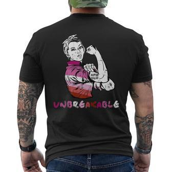 Lesbian Human Rights Unbreakable Lgbtq Cool Lgbt Ally Gift Mens Back Print T-shirt | Mazezy
