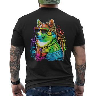 Lesbian Lgbt Gay Pride Swedish Vallhund Dog Mens Back Print T-shirt | Mazezy