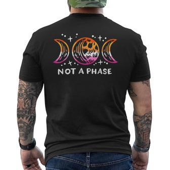 Lesbian Pride Funny Not A Phase Lunar Moon Lgbt Gender Queer  Mens Back Print T-shirt