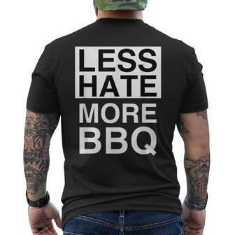 Less Hate More Bbq Barbecue Smoker Grill Master Mens Back Print T-shirt - Thegiftio UK